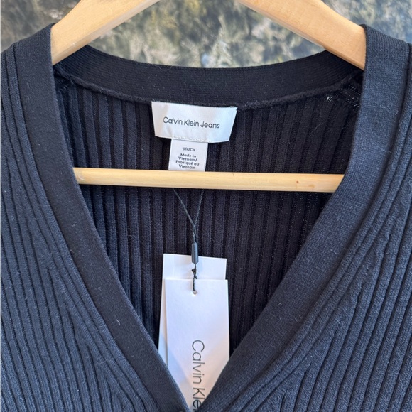 Calvin Klein Black Cardigan Sweater - Picture 2 of 2
